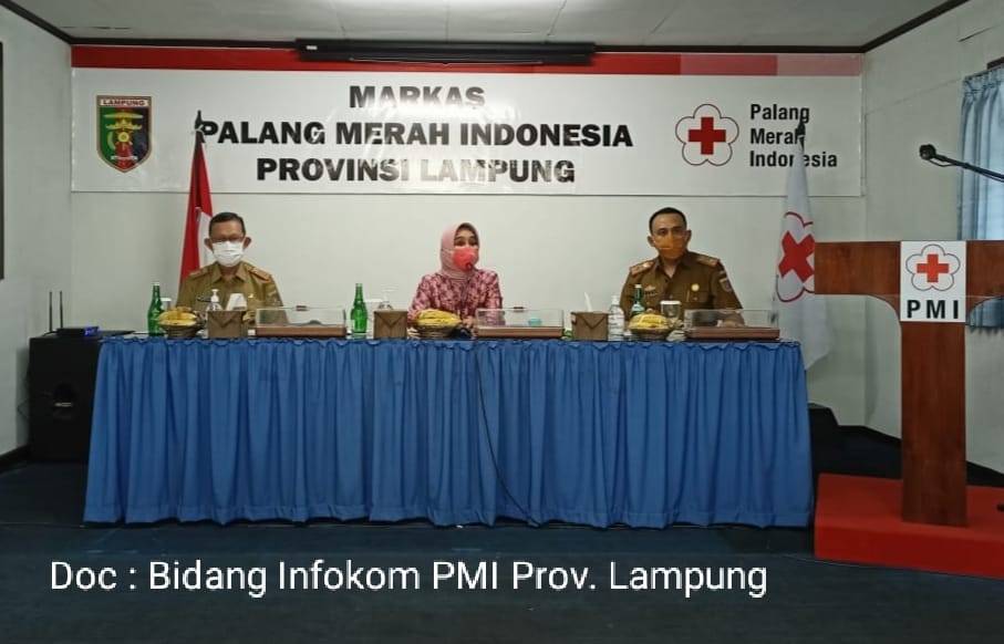 Ketua PMI Provinsi Lampung Gelar Rakor Dan Konsolidasi Pengurus PMI