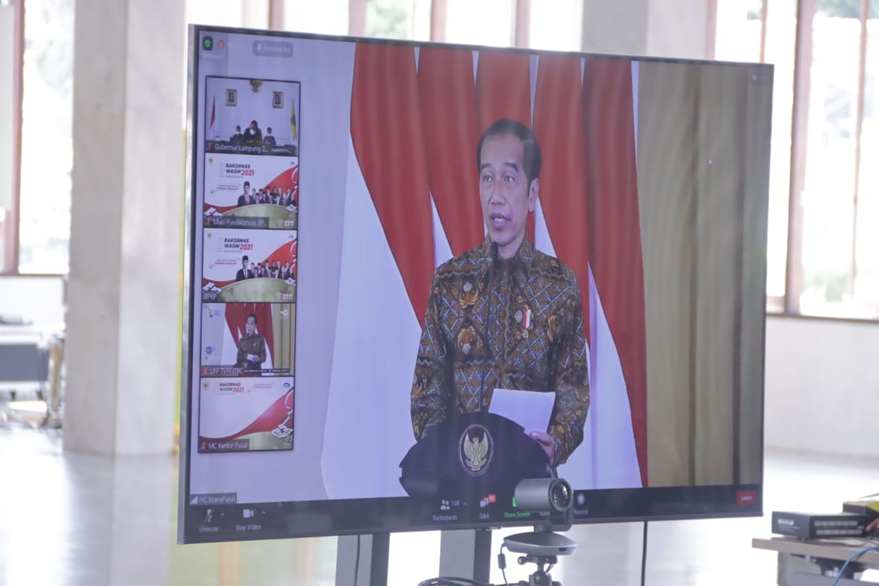 Gubernur Lampung Arinal Djunaidi Ikuti Rakornas Pengawasan Intern Pemerintah Tahun 2021