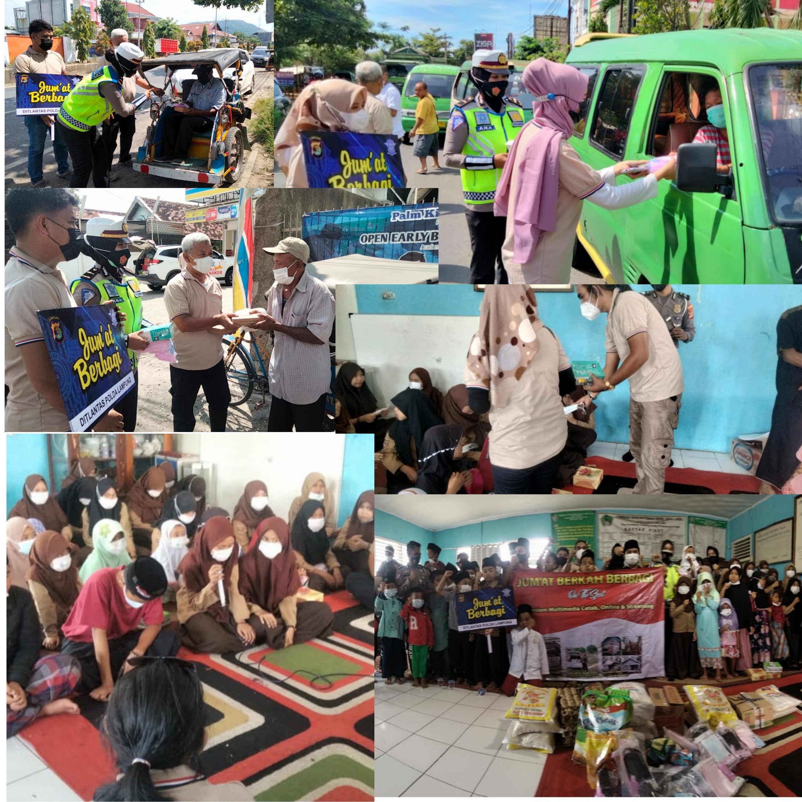 KMI Dan Ditlantas Polda Lampung Kolaborasi Dalam Kegiatan Jum’at Berkah