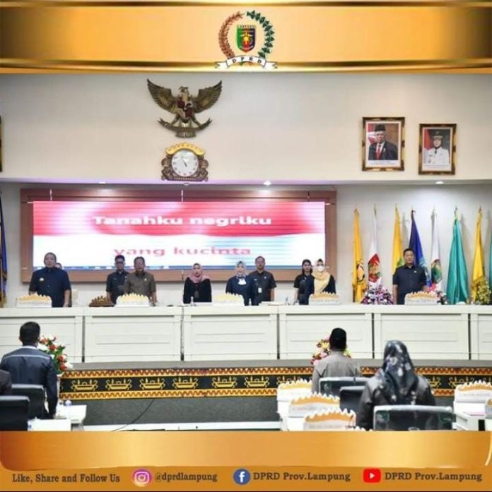 Mingrum Gumay Pimpin Rapat Paripurna DPRD Provinsi Lampung