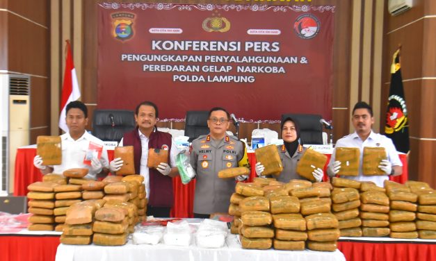 Sebulan Terakhir, Polda Lampung Sikat Peredaran Narkotika Rp14,7 Miliar