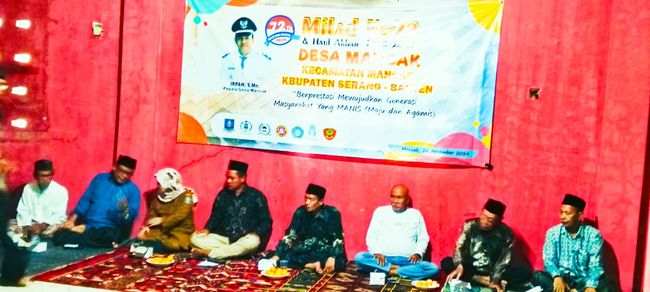 Kepala Desa Mancak Menggelar Acara Milad yang ke-72, Sekaligus Hol Akbar. 