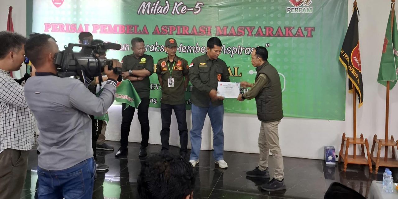 Milad PERPAM ke 5, PERPAM DPD Kota Cilegon mendapat Penghargaan.