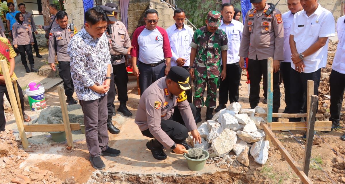 Baksos Presisi, Polresta Bandar Lampung Gandeng Pihak Swasta Bangun Kembali Rumah Pasturi Meninggal Dunia Korban Tanah Longsor