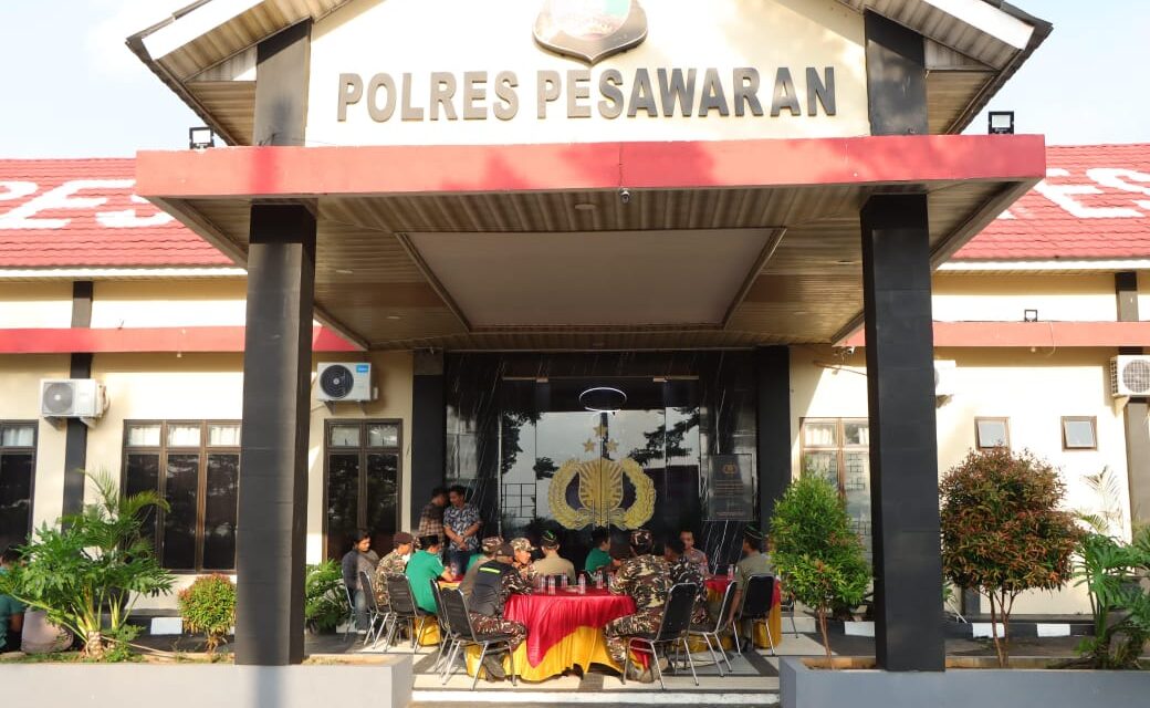 Silaturahmi Kapolres Pesawaran bersama GP Ansor dan Banser, Komitmen Jaga Bumi Andan Jejama Tetap Kondusif