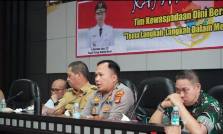 Kapolres Tulang bawang Barat Hadiri Rakor Kewaspadaan Dini Bersama Forkopimda