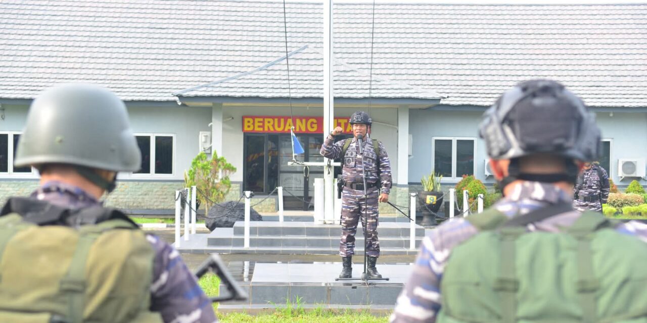 Siaga Bangsitnas Serta Asah Naluri Tempur Prajurit Yonif 9 Marinir Laksanakan Hanmars Dan Latihan Menembak