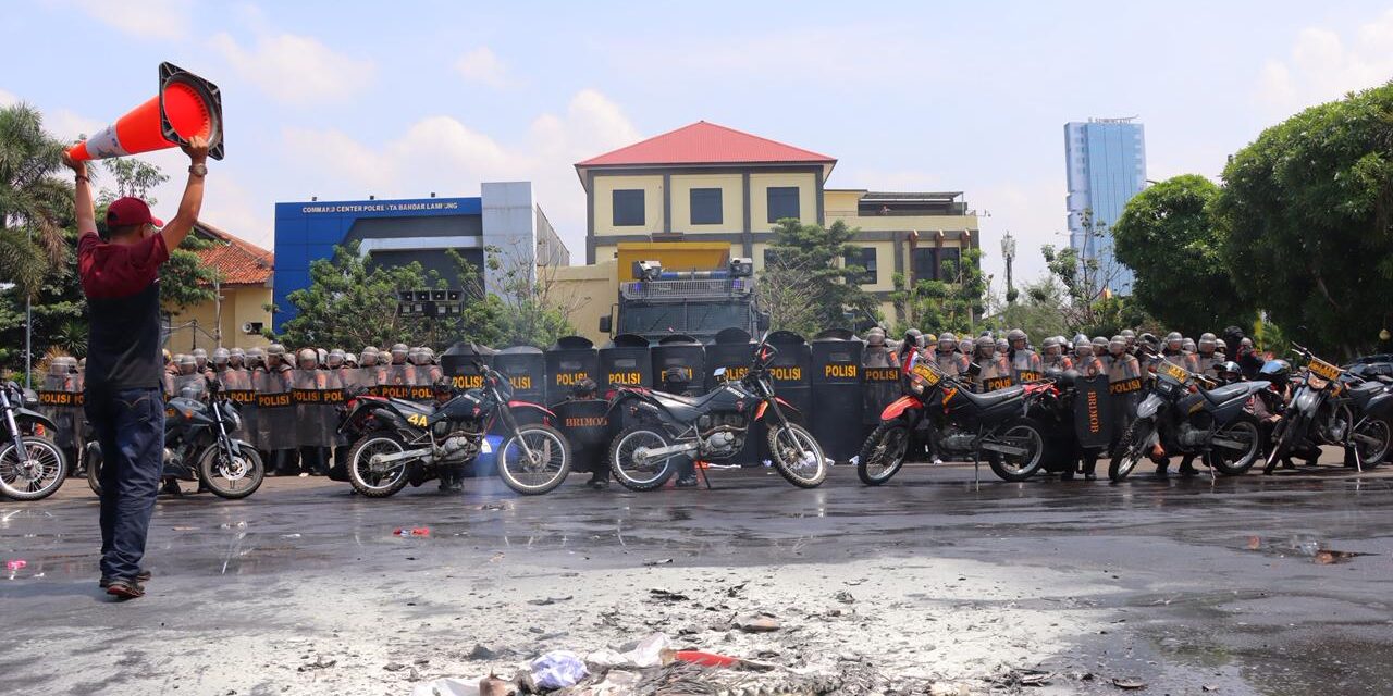 Polresta Bandar Lampung Gelar Simulasi Sispamkota