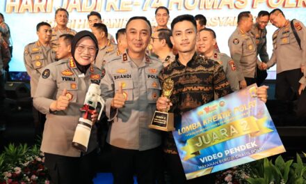 Mahasiswa Unila Wakili Polda Lampung Raih Juara 2 Nasional, Lomba Video Pendek Pada Perayaan HUT KE-74 Humas Polri