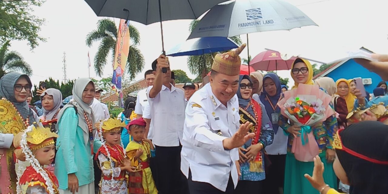 Sambut Generasi Emas, Bupati Tanggamus Hadiri Gebyar TK Meski Diguyur Hujan