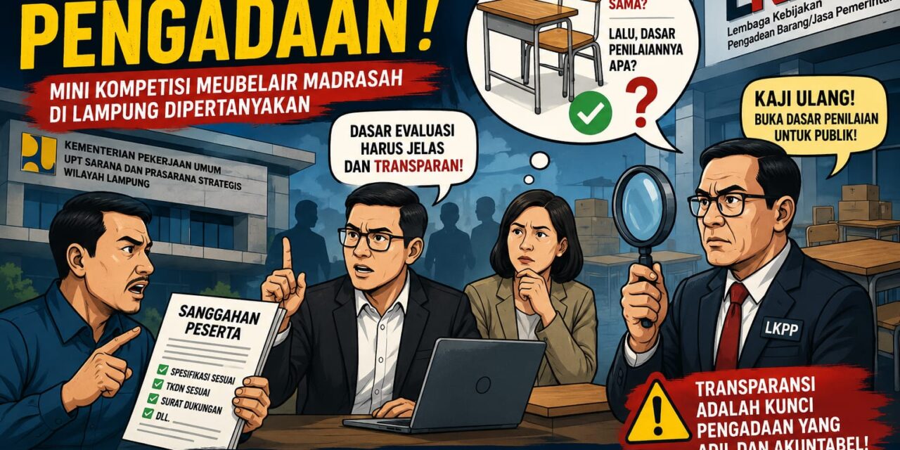 Sanggahan Dilayangkan ke Lembaga Kebijakan Pengadaan Barang/Jasa Pemerintah, Proses Mini Kompetisi Proyek Madrasah di Lampung Jadi Sorotan