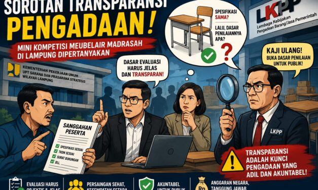 Sanggahan Dilayangkan ke Lembaga Kebijakan Pengadaan Barang/Jasa Pemerintah, Proses Mini Kompetisi Proyek Madrasah di Lampung Jadi Sorotan