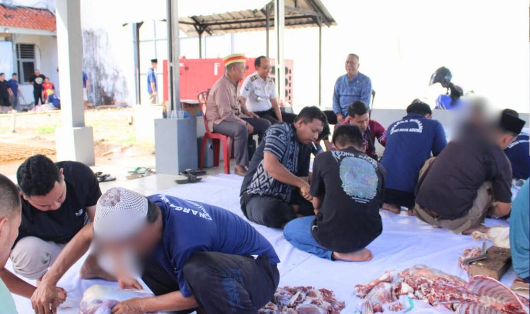 Penuh Kekhusyukan, Lapas Kotaagung Gelar Salat Id dan Pemotongan Hewan Kurban
